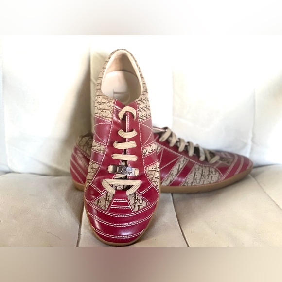 Christian Dior Rare Vintage Red Monogram Trotter canvas with Red leather trim - Picture 3 of 9